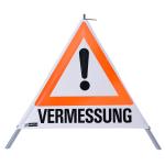 Achtungszeichen mit Aufschrift "Vermessung"